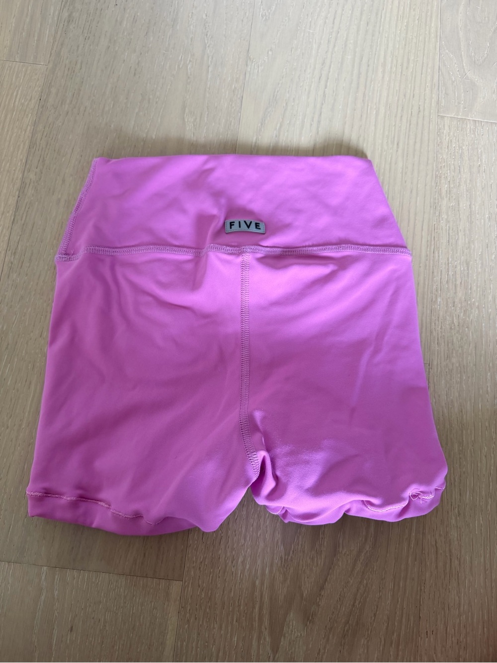 FIVE Women's High-Rise Pink Athletic Bike Shorts